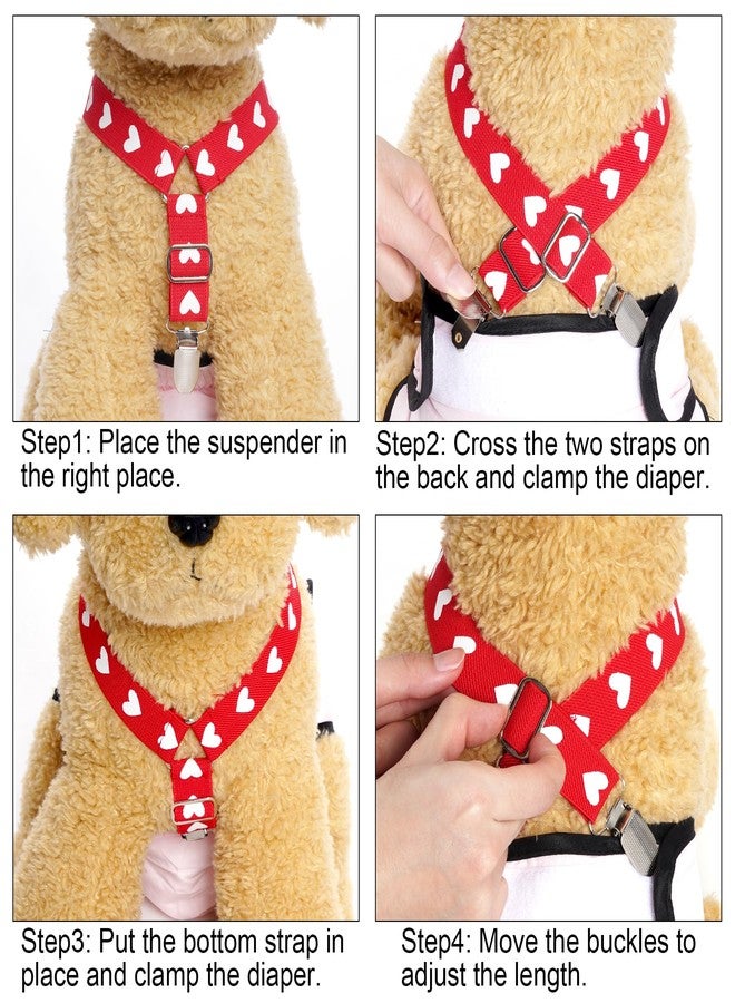 Poualss 2Pcs Adjustable Dog Diaper Suspenders - Female Dog Diaper Keeper for Skirts, Dresses & Pants (Small) - Image 3